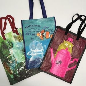 Lot of three NWT/NWOT Trader Joe’s tote shopping bags